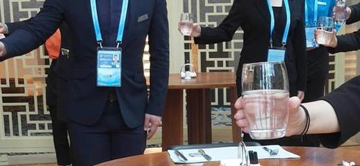 《你注視著遠方，我注視著你》——雁棲島主會場一帶一路特邀禮儀培訓(xùn)師路佳廣告設(shè)計